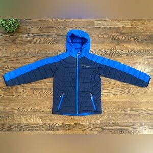 Columbia Boys Omni Heat Blue Hooded Jacket Sz M (10-12)